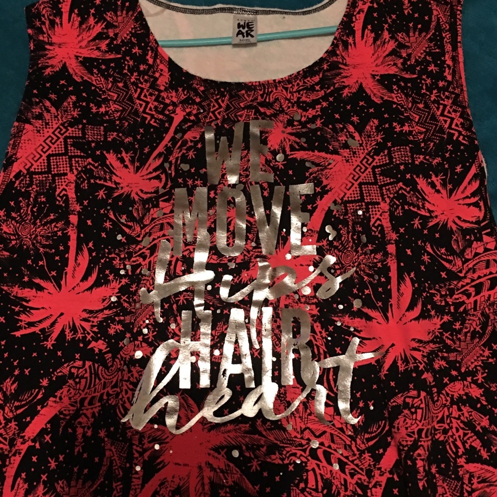 Zumbawear - “we move hips, hair, heart” top